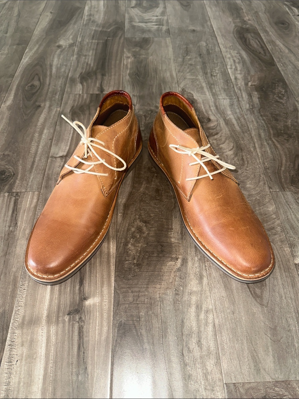 Steve Madden P-Ivon 217 Tan Leather Chukka Boots Size 15